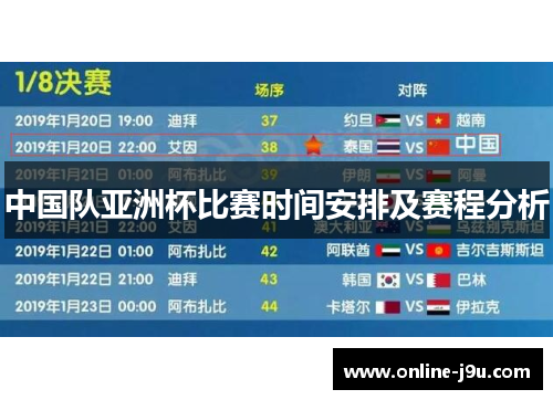 中国队亚洲杯比赛时间安排及赛程分析 中国队亚洲杯比赛时间安排及赛程分析